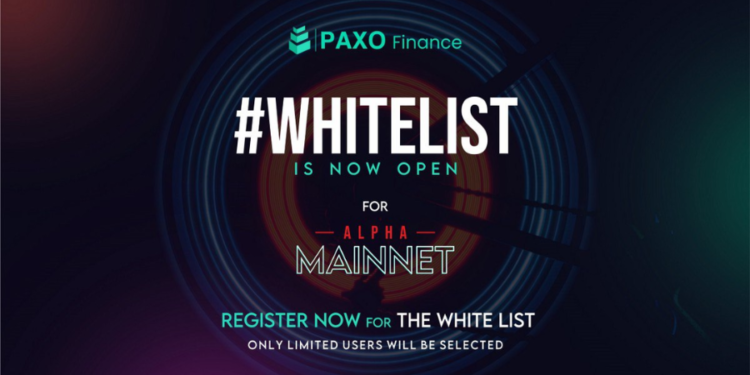 Paxo Finance White Listing for Alpha Mainnet is Now Open