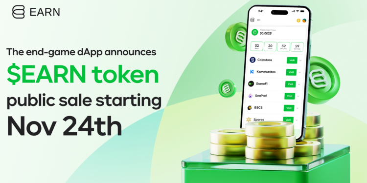 The Earn Network Announces Upcoming $EARN Token Public Sale – Starting on November 24, 2023 on Leading Launchpads