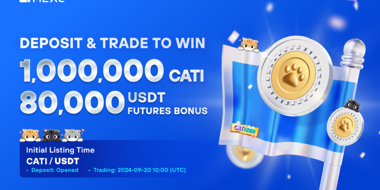 MEXC First to Launch CATI Spot and Futures trading. Share a Prize Pool of 1,000,000 CATI and 80,000 USDT in Futures Bonuses!